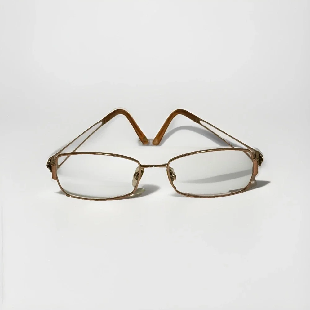 Versace Copper Gold  Eyeglasses Frames Only Italy Designer‎ Women Used